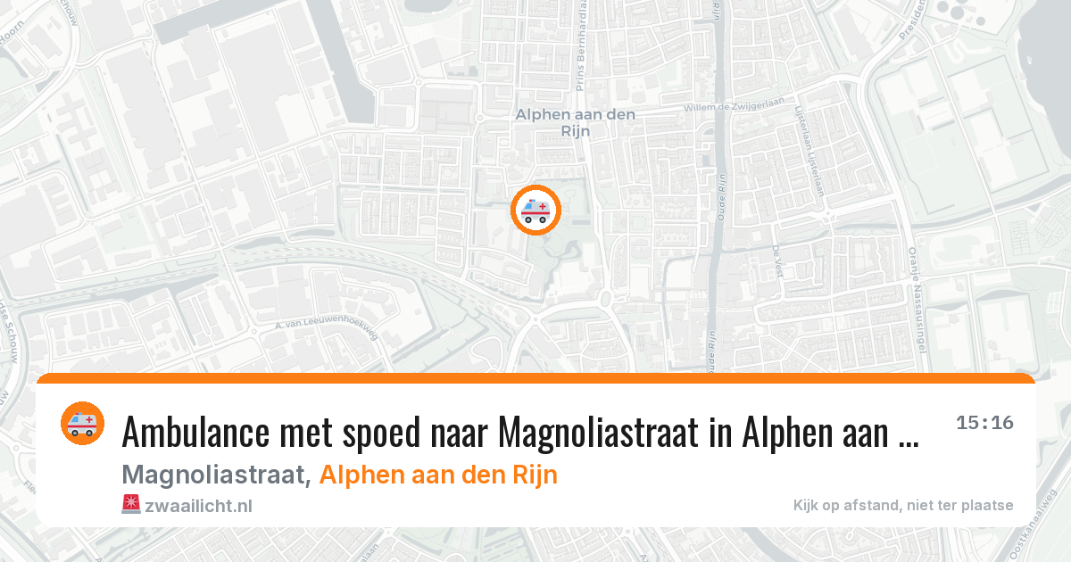 Ambulance met spoed naar Magnoliastraat in Alphen aan den Rijn — 23 jan 2026
