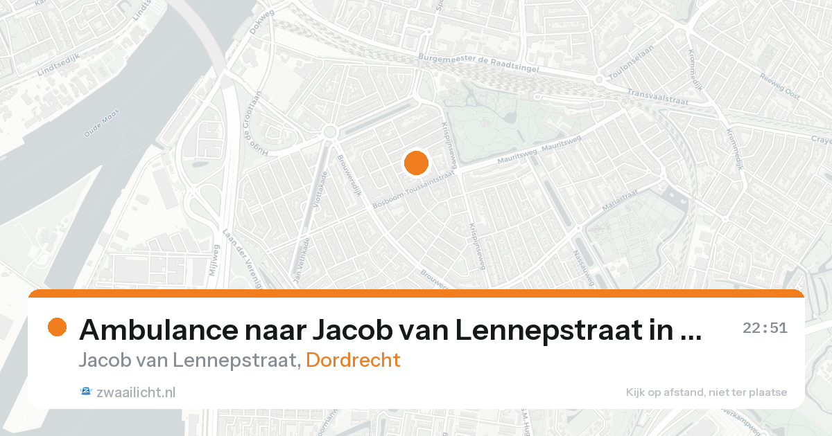 Ambulance naar Jacob van Lennepstraat in Dordrecht — 16 aug 2026