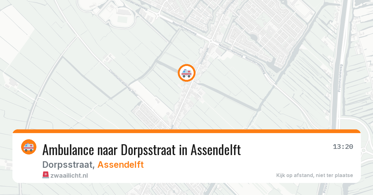 Ambulance naar Dorpsstraat in Assendelft — 4 jul 2026