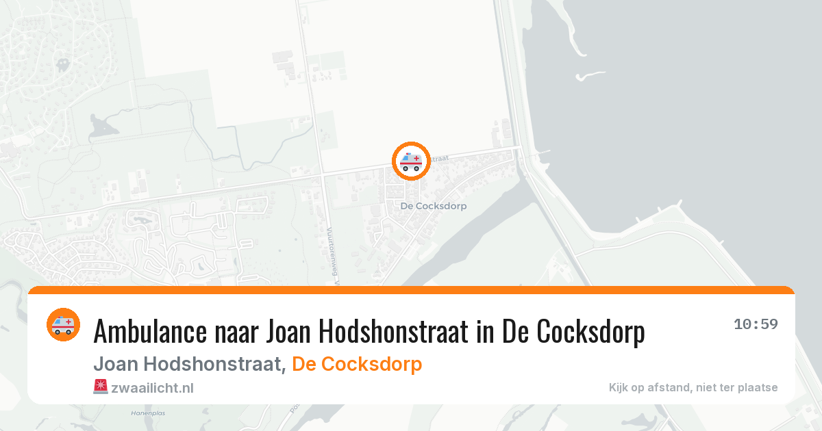 Ambulance naar Joan Hodshonstraat in De Cocksdorp — 22 jun 2026