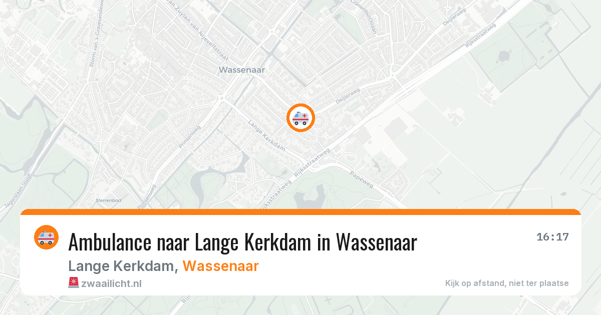 Ambulance naar Lange Kerkdam in Wassenaar — 25 jun 2026