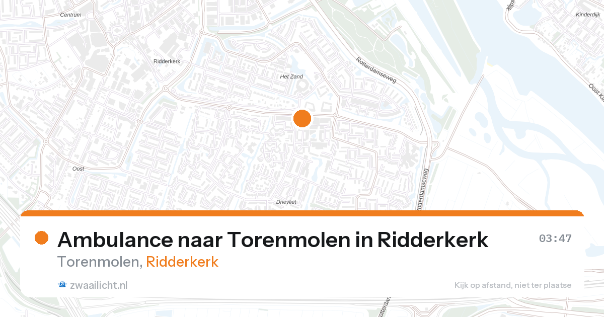 Ambulance naar Torenmolen in Ridderkerk — 17 mrt 2026