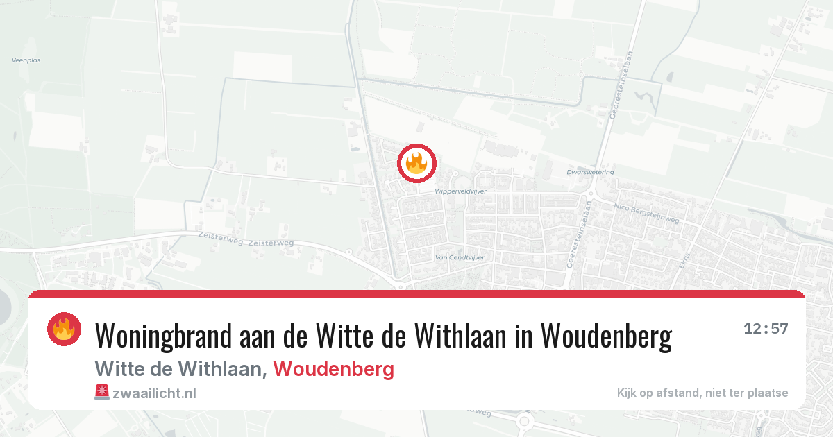 Woningbrand aan de Witte de Withlaan in Woudenberg — 8 mei 2026