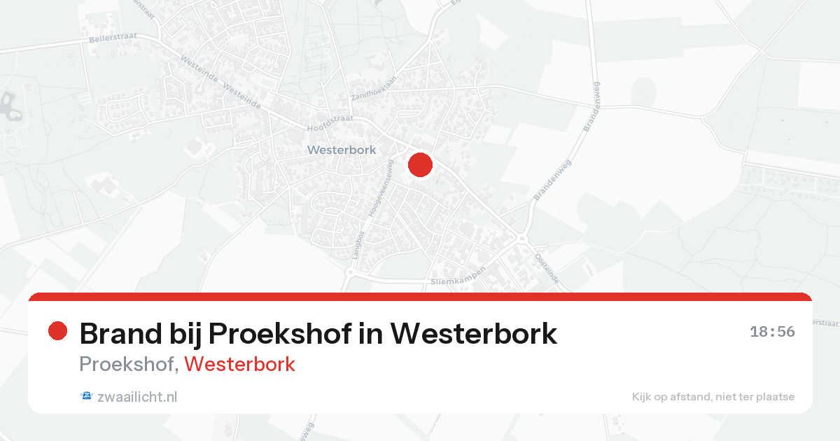 Brand bij Proekshof in Westerbork — 14 aug 2026