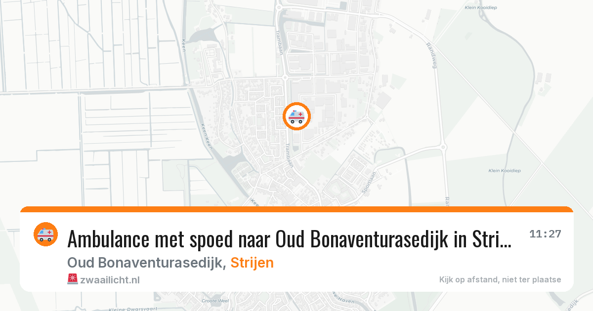 Ambulance met spoed naar Oud Bonaventurasedijk in Strijen — 25 mrt 2026