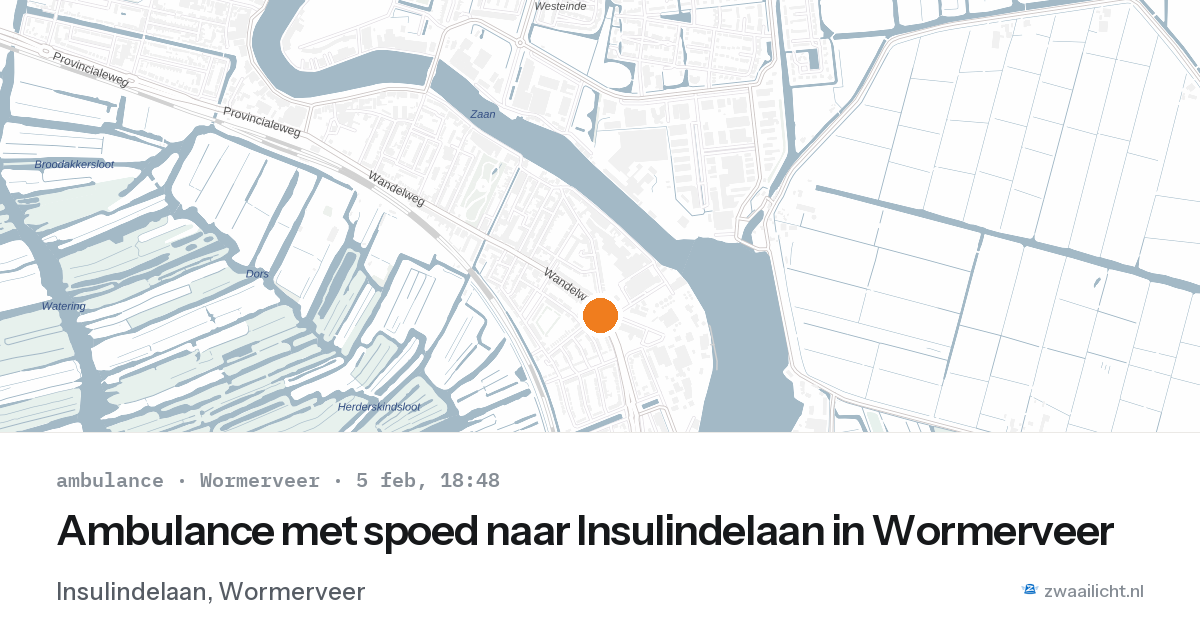 Ambulance met spoed naar Insulindelaan in Wormerveer — 5 feb 2026