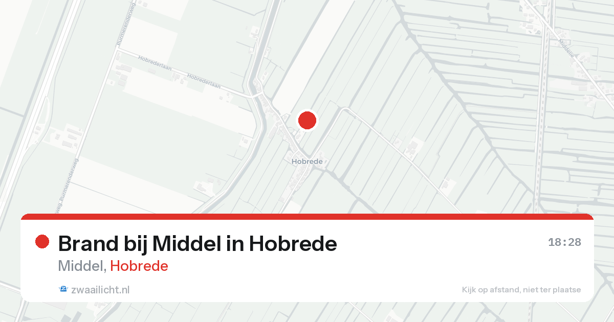 Brand bij Middel in Hobrede — 8 aug 2026