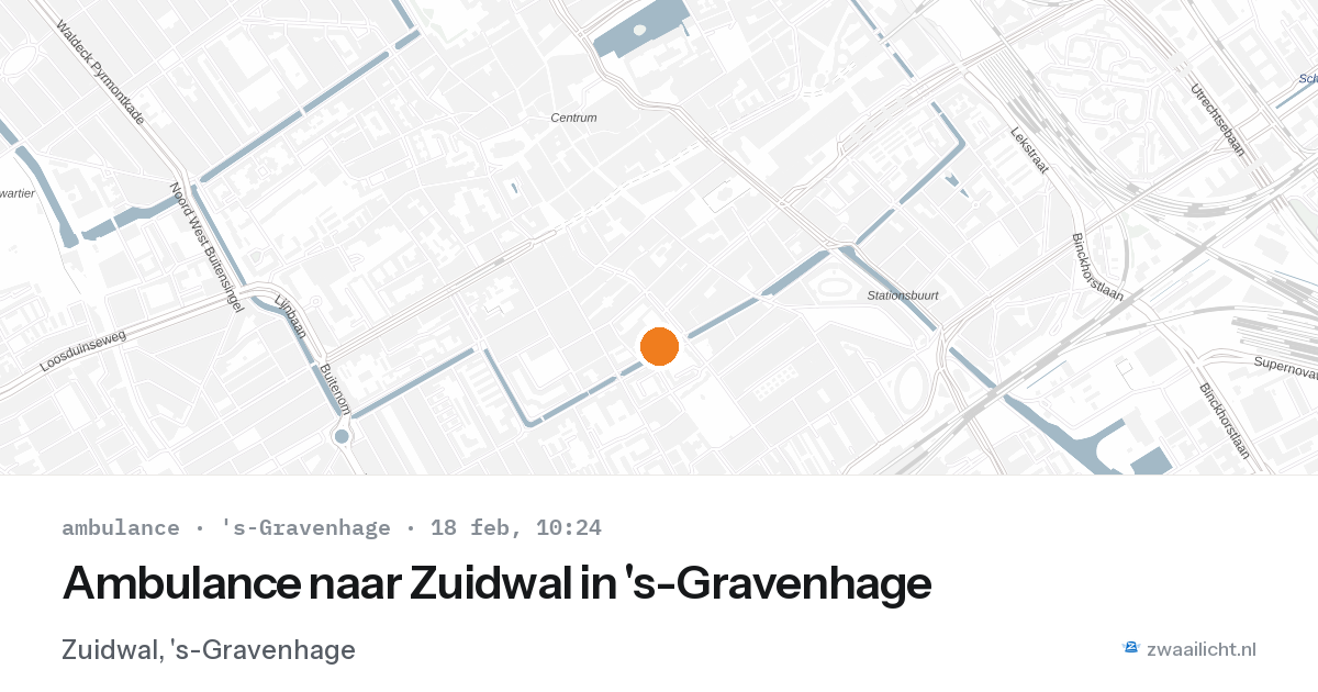 Ambulance naar Zuidwal in 's-Gravenhage — 18 feb 2026