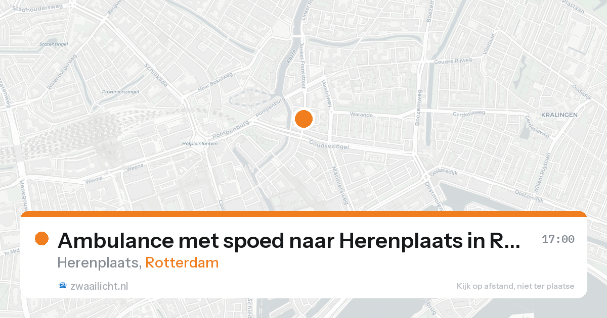 Ambulance met spoed naar Herenplaats in Rotterdam — 23 aug 2026