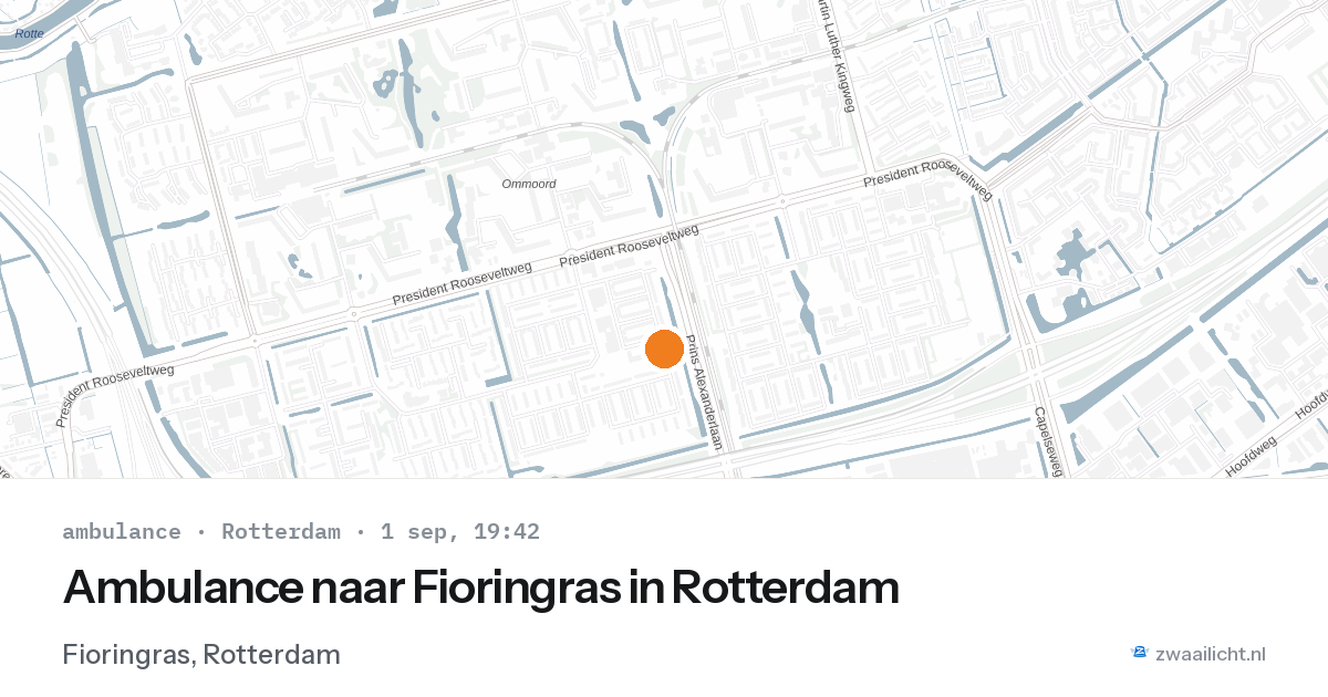 Ambulance naar Fioringras in Rotterdam — 1 sep 2026