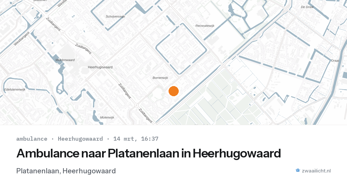 Ambulance naar Platanenlaan in Heerhugowaard — 14 mrt 2026