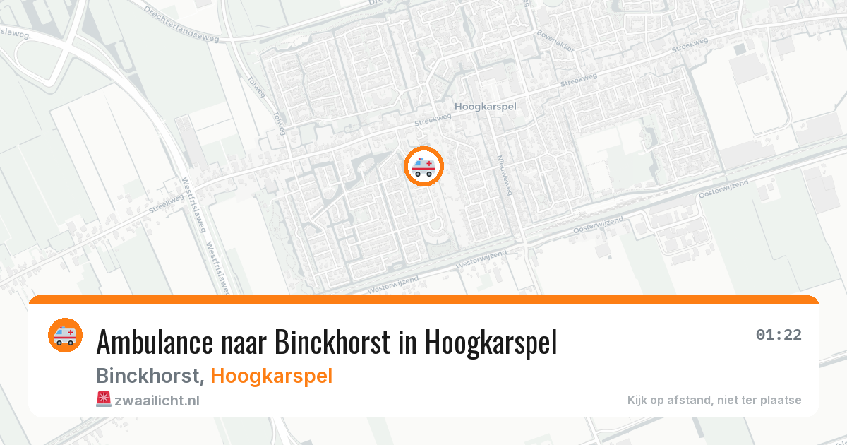 Ambulance naar Binckhorst in Hoogkarspel — 21 jul 2026
