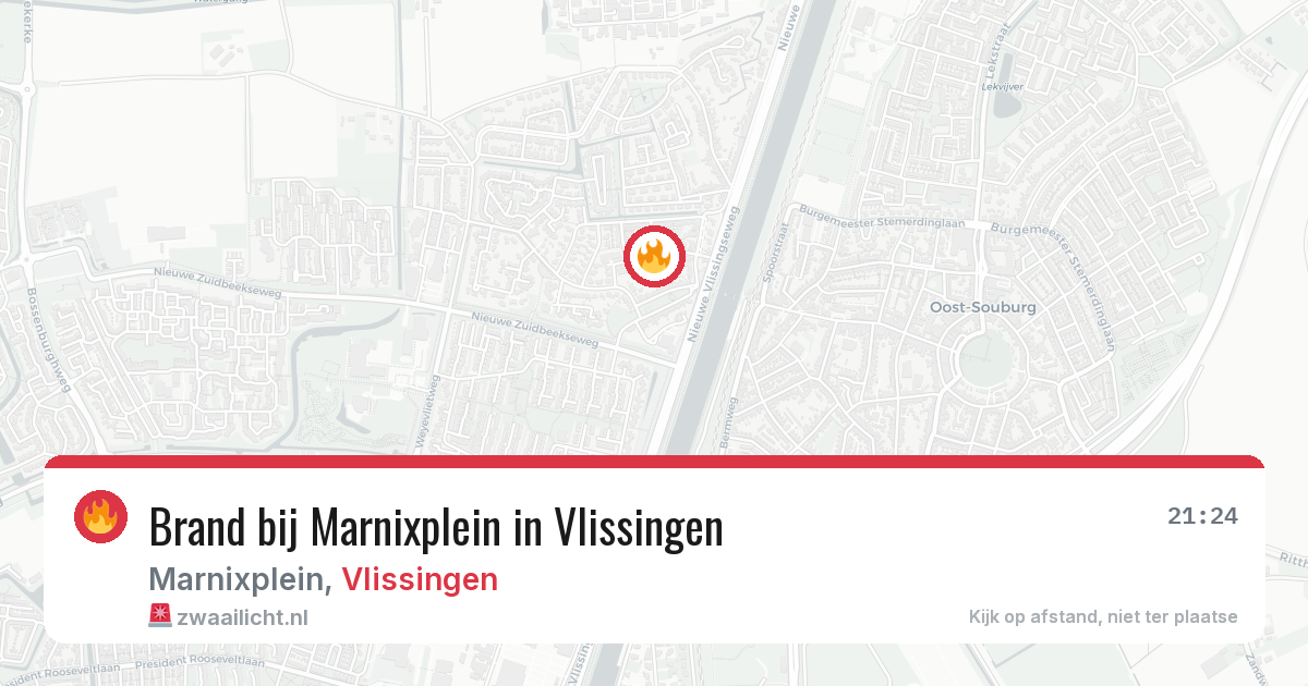 Brand bij Marnixplein in Vlissingen — 25 jun 2026
