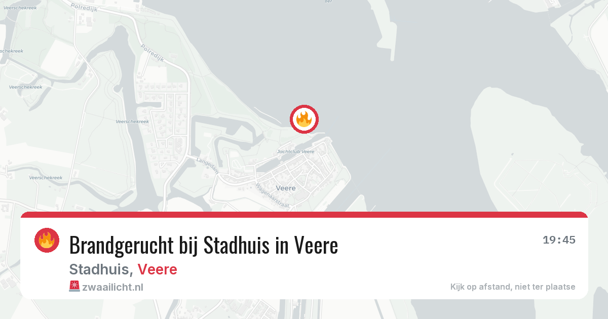 Brandgerucht bij Stadhuis in Veere — 24 mei 2026