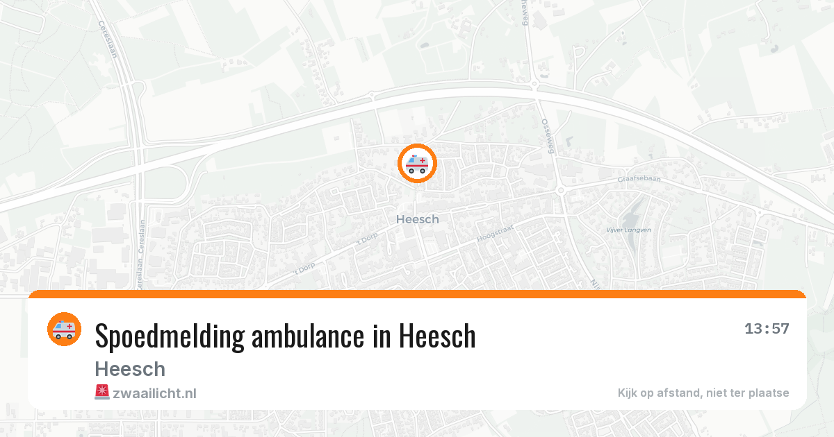 Spoedmelding ambulance in Heesch — 7 mei 2026