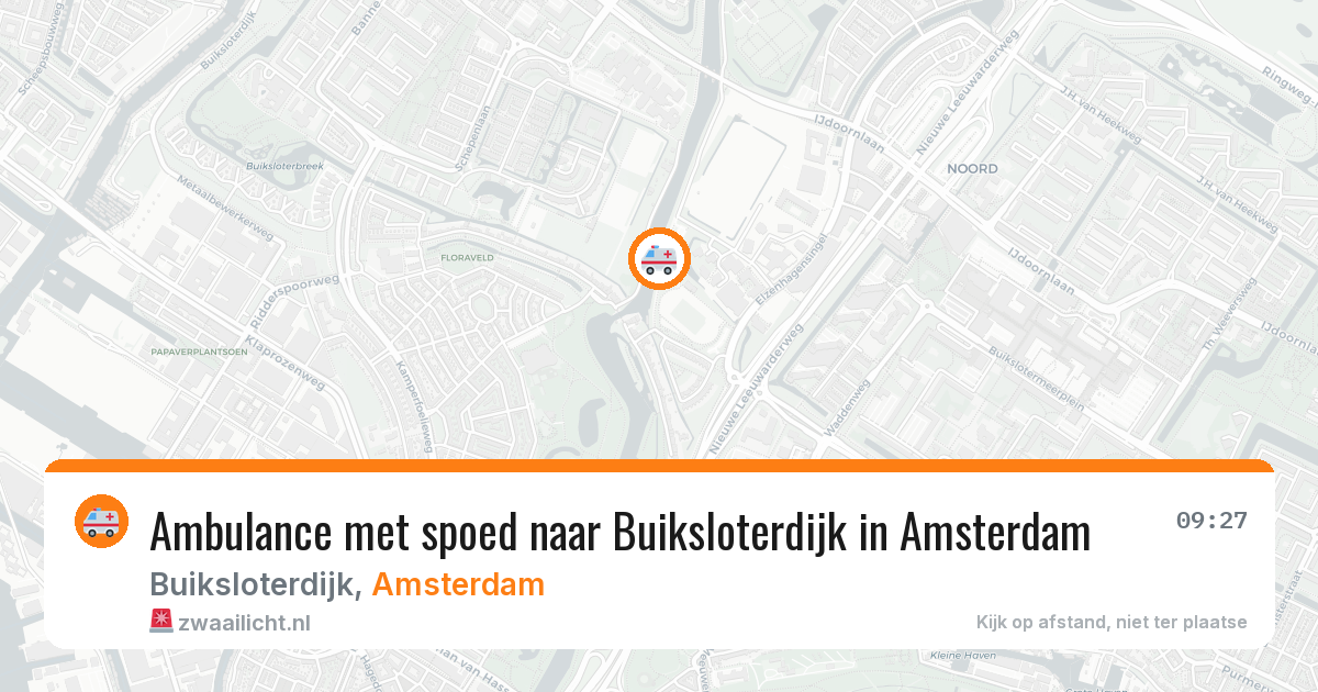 Ambulance met spoed naar Buiksloterdijk in Amsterdam — 29 mei 2026