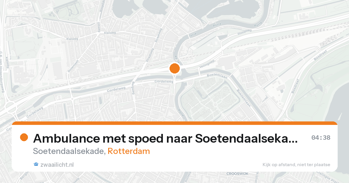 Ambulance met spoed naar Soetendaalsekade in Rotterdam — 18 aug 2026