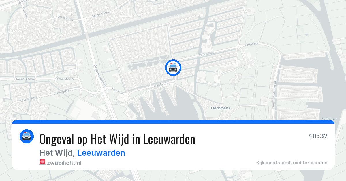 Ongeval op Het Wijd in Leeuwarden — 6 apr 2026