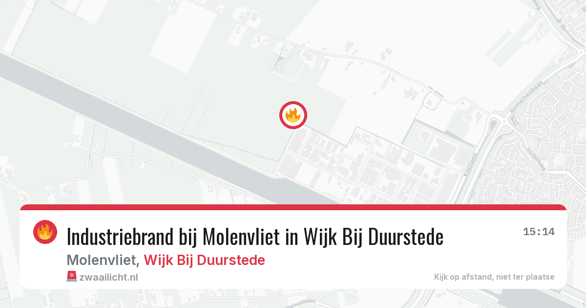 Industriebrand bij Molenvliet in Wijk Bij Duurstede — 21 mrt 2026