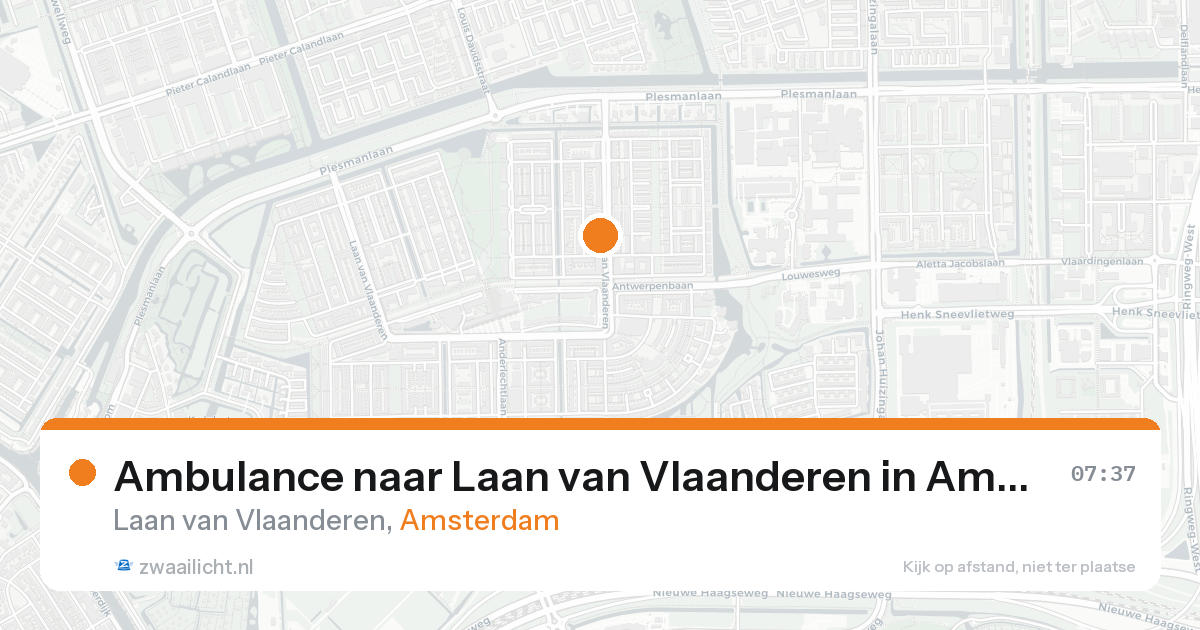 Ambulance naar Laan van Vlaanderen in Amsterdam — 31 mei 2026
