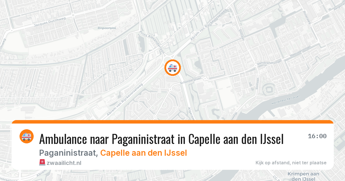 Ambulance naar Paganinistraat in Capelle aan den IJssel — 13 jun 2026