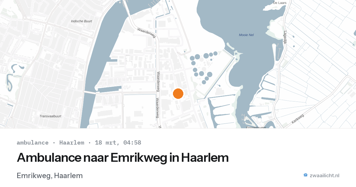 Ambulance naar Emrikweg in Haarlem — 18 mrt 2026