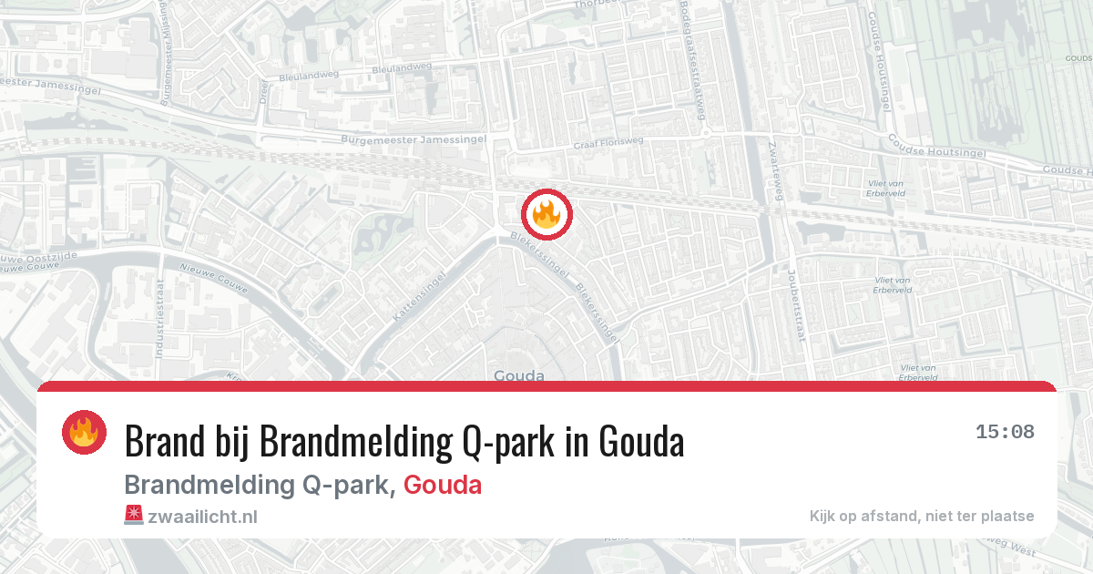 Brand bij Brandmelding Q-park in Gouda — 22 apr 2026