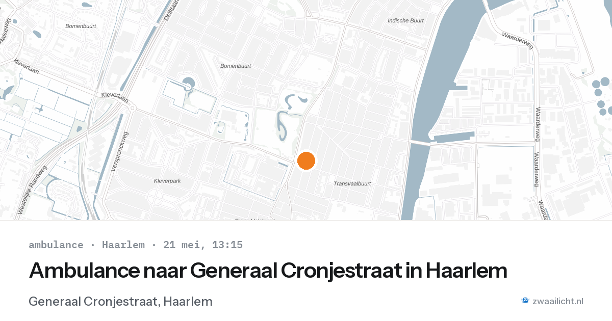 Ambulance naar Generaal Cronjestraat in Haarlem — 21 mei 2026