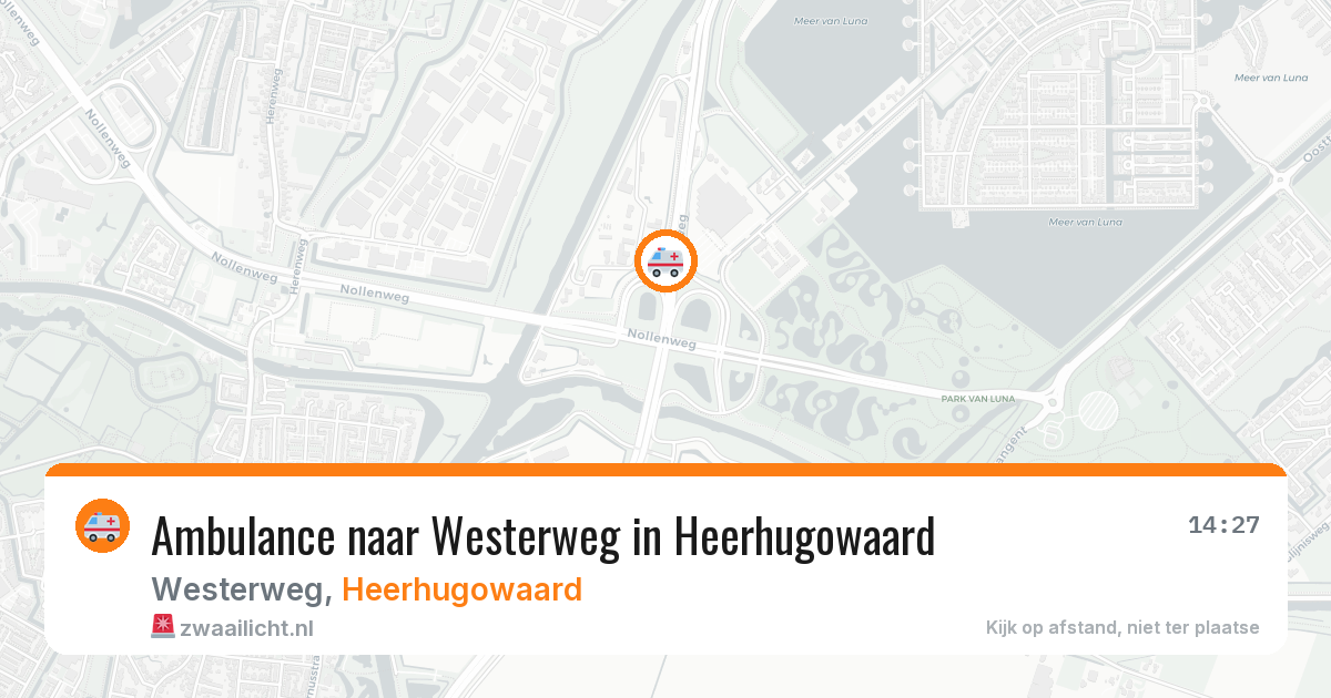 Ambulance naar Westerweg in Heerhugowaard — 1 aug 2026