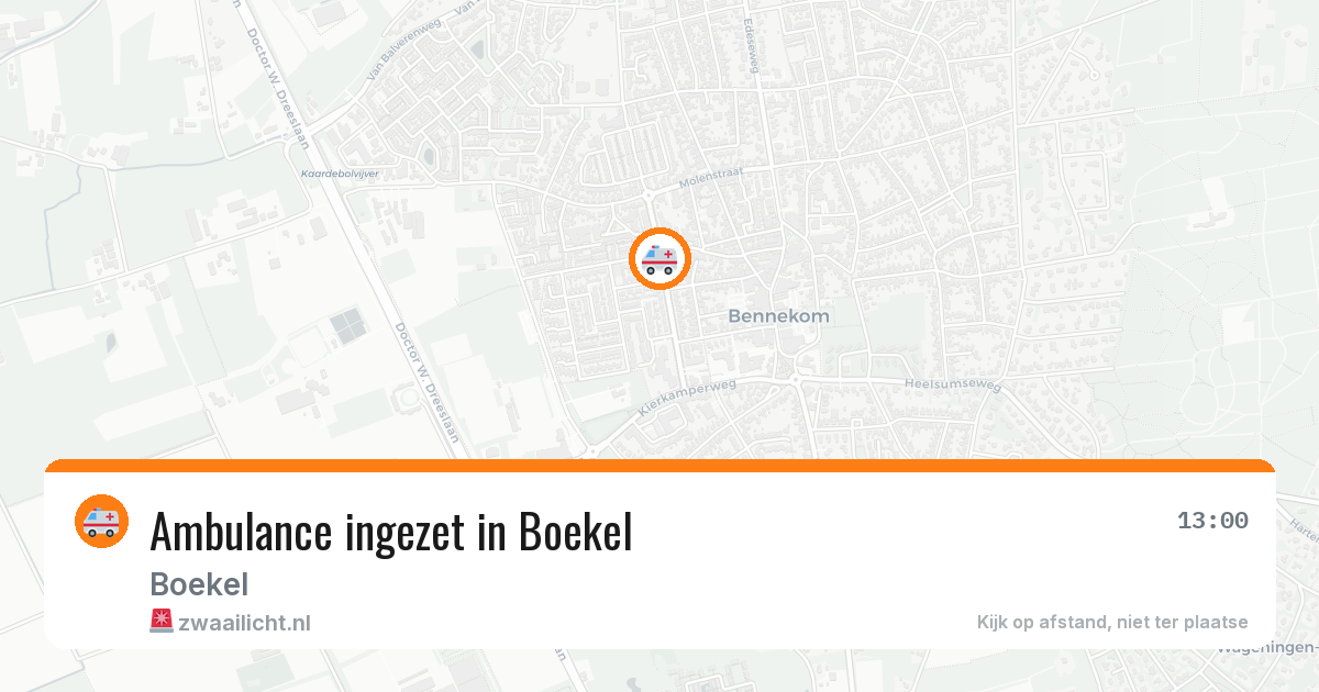 Ambulance ingezet in Boekel — 26 jan 2026