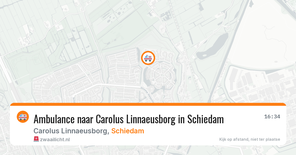 Ambulance naar Carolus Linnaeusborg in Schiedam — 18 mei 2026