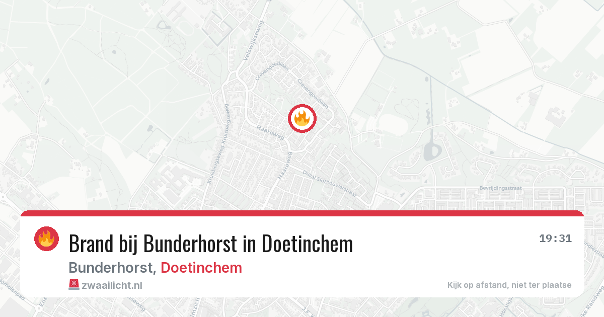 Brand bij Bunderhorst in Doetinchem — 12 jun 2026