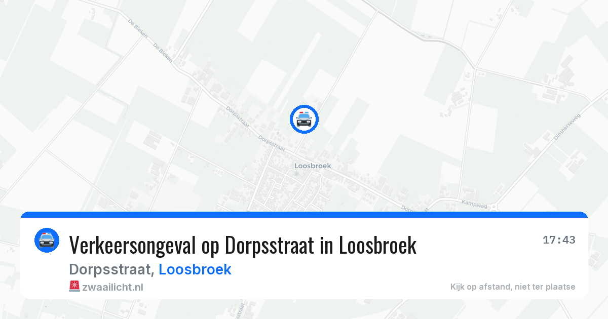 Verkeersongeval op Dorpsstraat in Loosbroek — 26 mei 2026