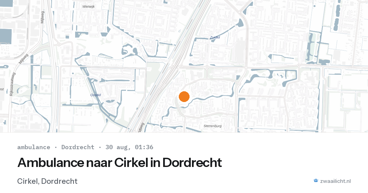 Ambulance naar Cirkel in Dordrecht — 29 aug 2026