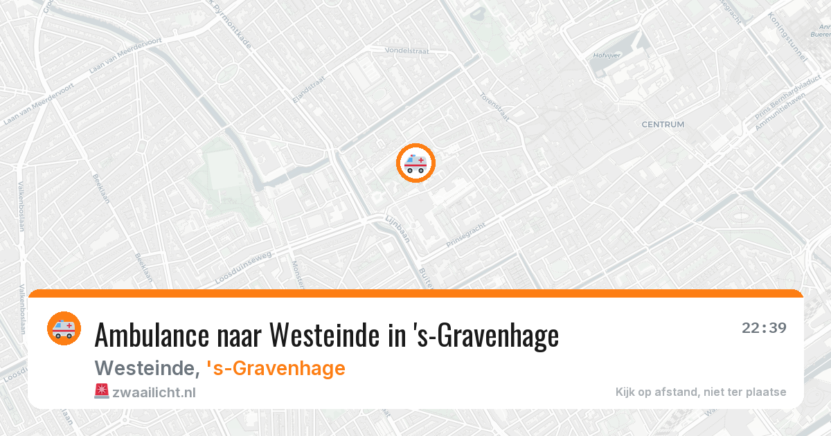 Ambulance naar Westeinde in 's-Gravenhage — 27 mrt 2026