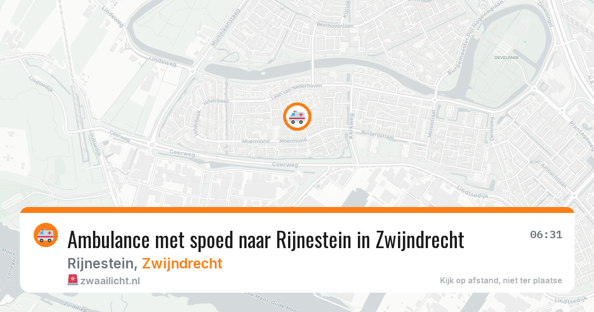 Ambulance met spoed naar Rijnestein in Zwijndrecht — 13 jul 2026
