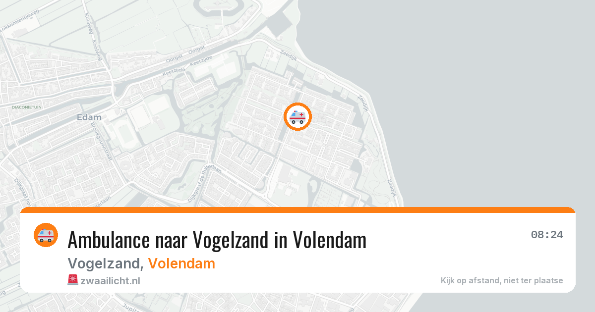 Ambulance naar Vogelzand in Volendam — 7 aug 2026