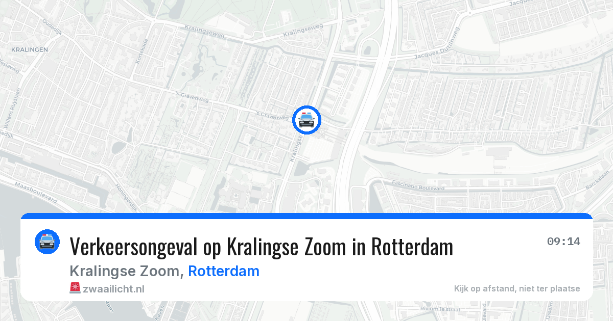 Verkeersongeval op Kralingse Zoom in Rotterdam — 11 aug 2026