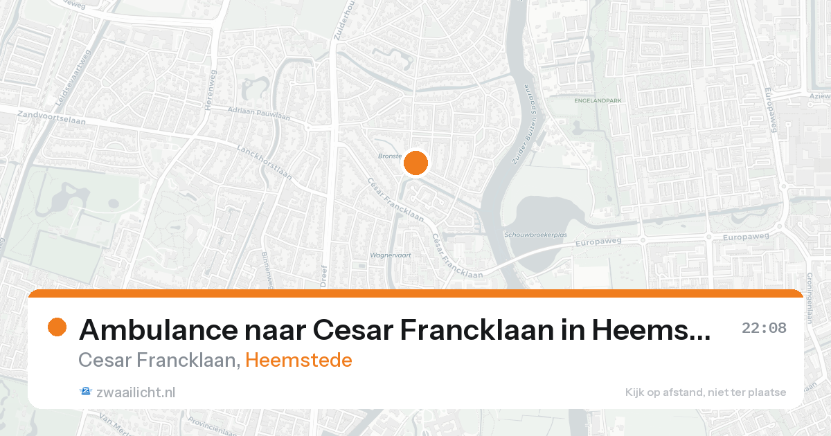Ambulance naar Cesar Francklaan in Heemstede — 16 aug 2026