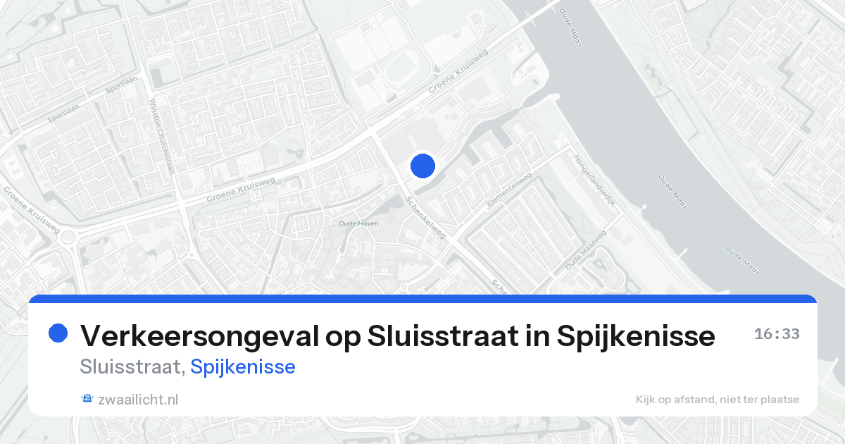 Verkeersongeval op Sluisstraat in Spijkenisse — 21 aug 2026