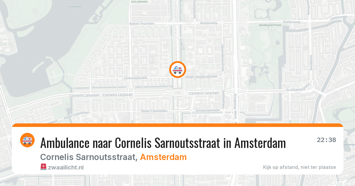 Ambulance naar Cornelis Sarnoutsstraat in Amsterdam — 23 apr 2026