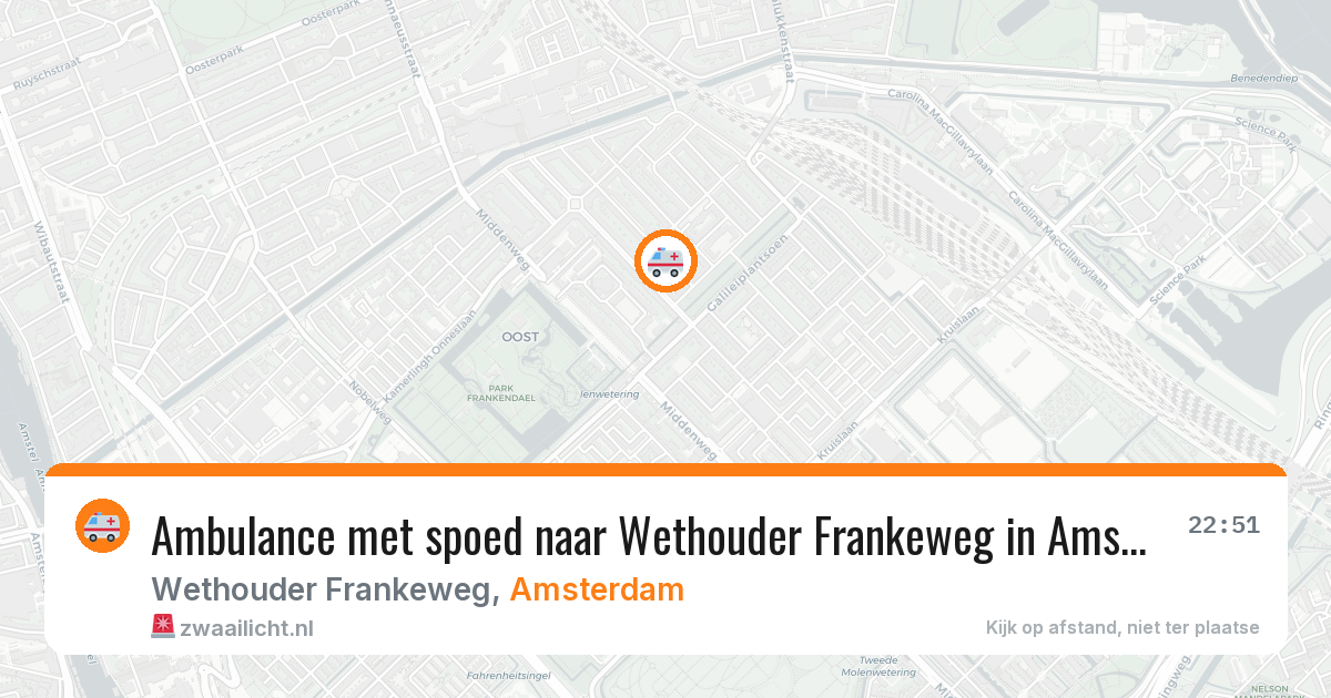 Ambulance met spoed naar Wethouder Frankeweg in Amsterdam — 27 jun 2026