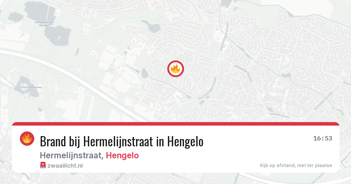 Brand bij Hermelijnstraat in Hengelo — 26 jun 2026
