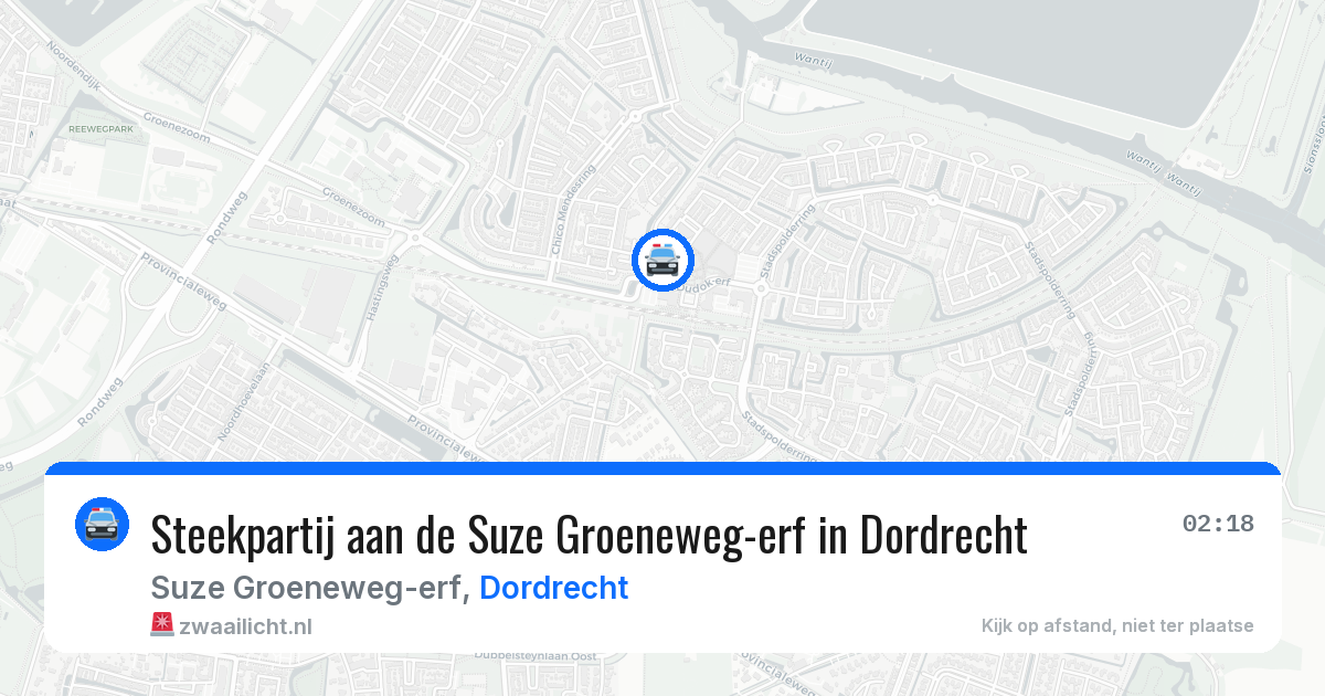 Steekpartij aan de Suze Groeneweg-erf in Dordrecht — 21 jun 2026