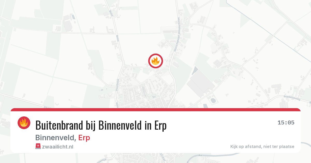 Buitenbrand bij Binnenveld in Erp — 6 aug 2026