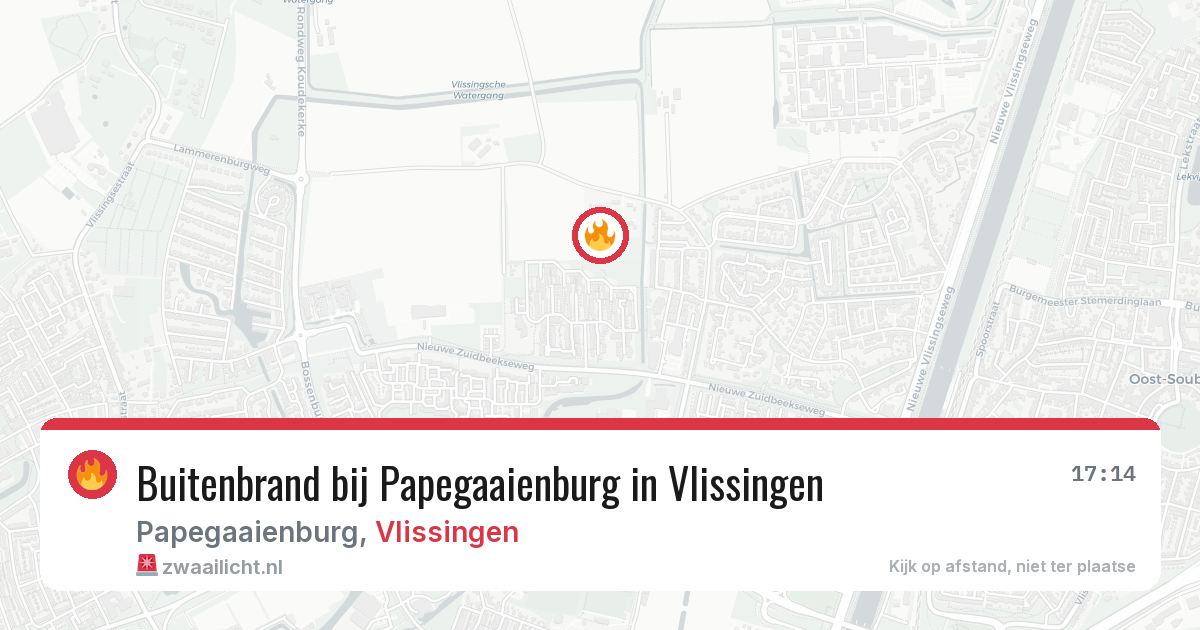 Buitenbrand bij Papegaaienburg in Vlissingen — 27 jul 2026