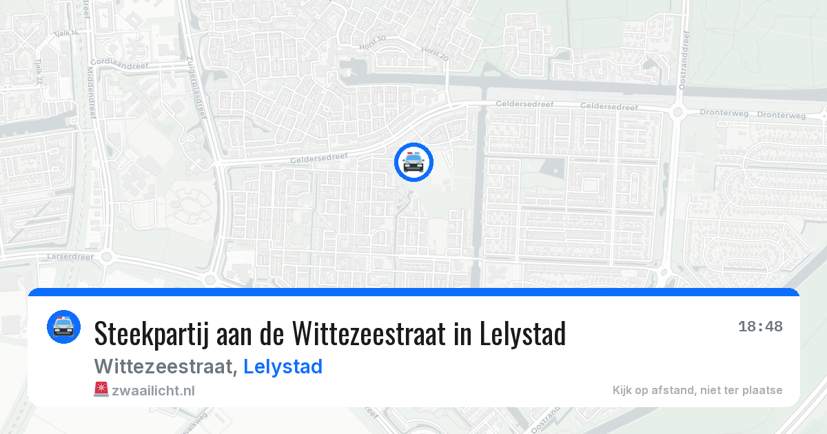 Steekpartij aan de Wittezeestraat in Lelystad — 19 mrt 2026