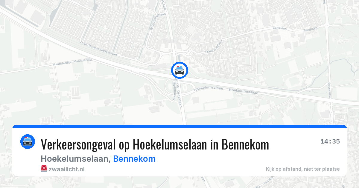Verkeersongeval op Hoekelumselaan in Bennekom — 8 mei 2026