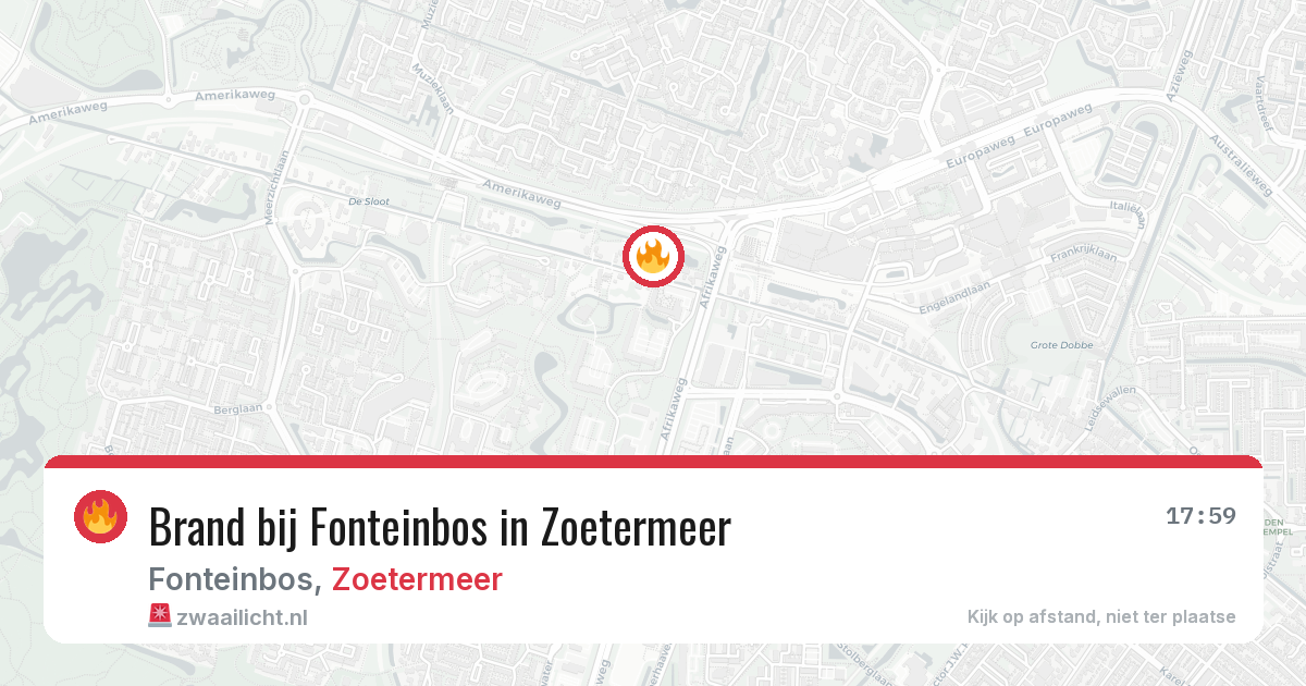 Brand bij Fonteinbos in Zoetermeer — 18 jul 2026