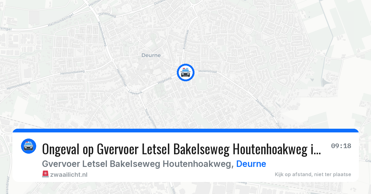 Ongeval op Gvervoer Letsel Bakelseweg Houtenhoakweg in Deurne — 5 jul 2026
